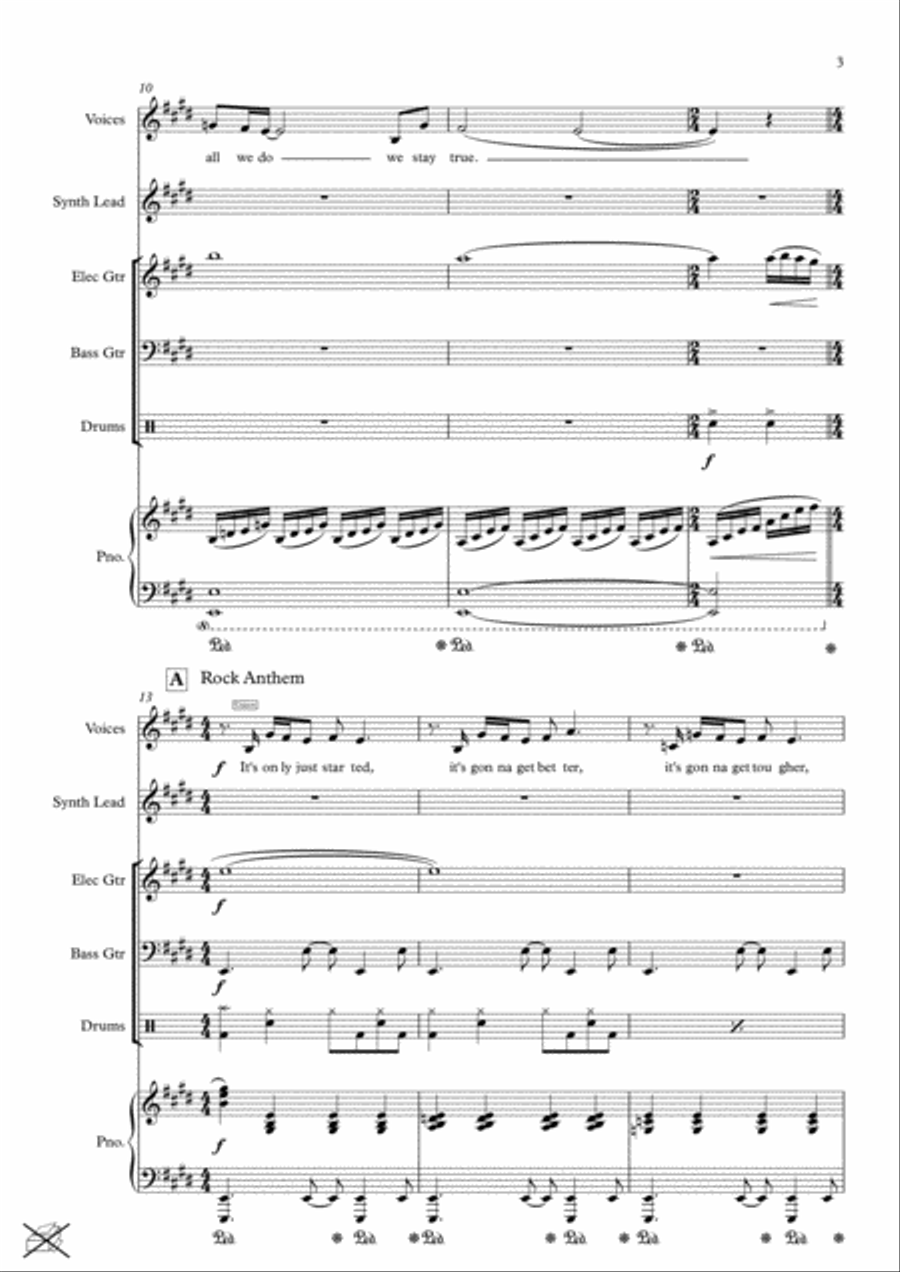 Three Songs for Assembly - Full Score Unison Choir scores gallery preview page 5