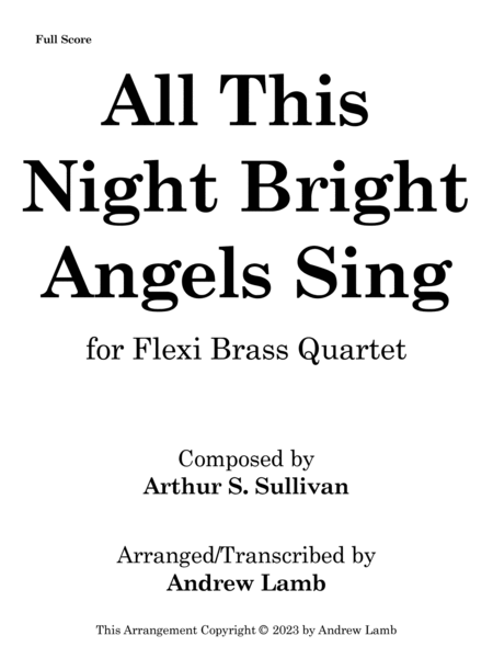 All This Night Bright Angels Sings (for Brass Quartet) image number null
