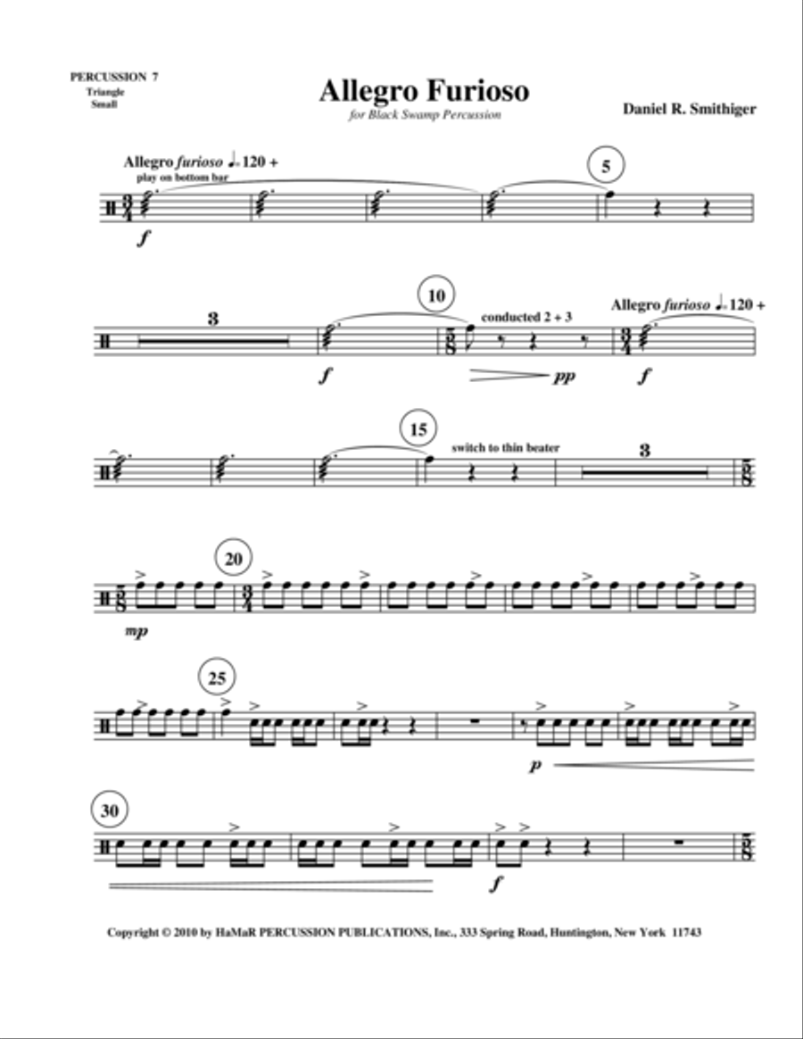 Allegro Furioso Percussion scores gallery preview page 1