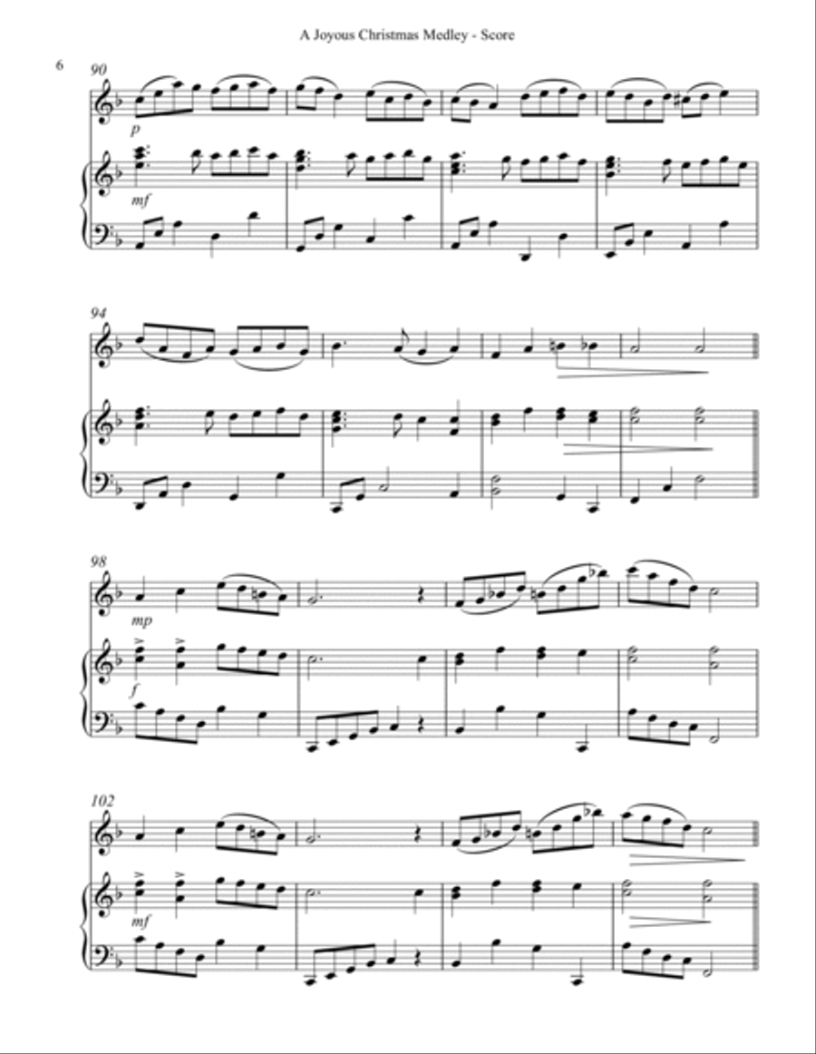 A Joyous Christmas Medley, Duet for Oboe & Harp image number null