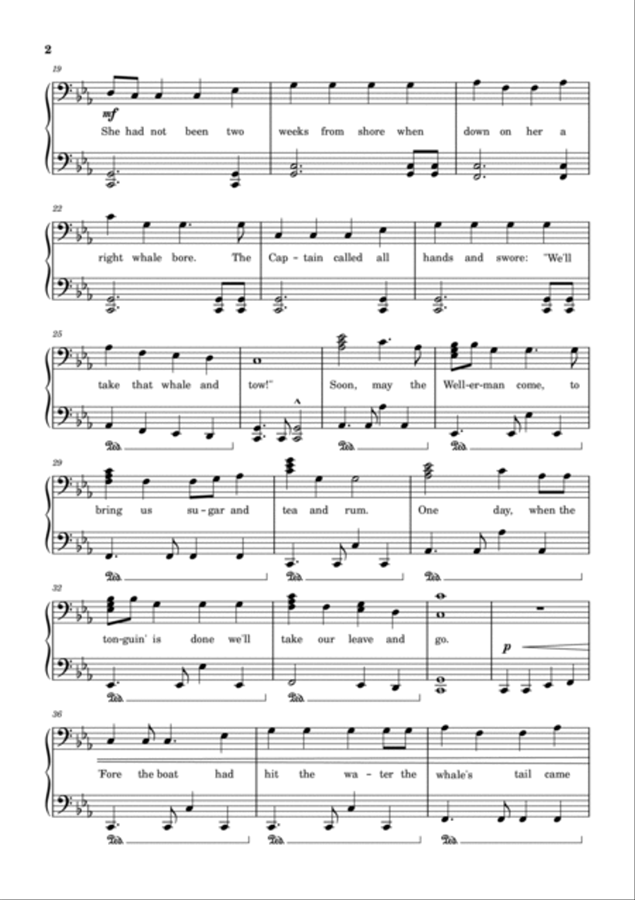Wellerman Easy Piano scores gallery preview page 2
