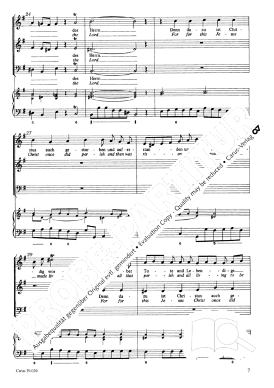 Among us lives for his own sake (Unser keiner lebt ihm selber) SA scores gallery preview page 7