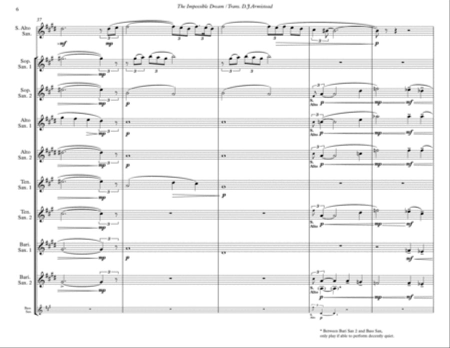 The Impossible Dream (the Quest) Woodwind Ensemble scores gallery preview page 6