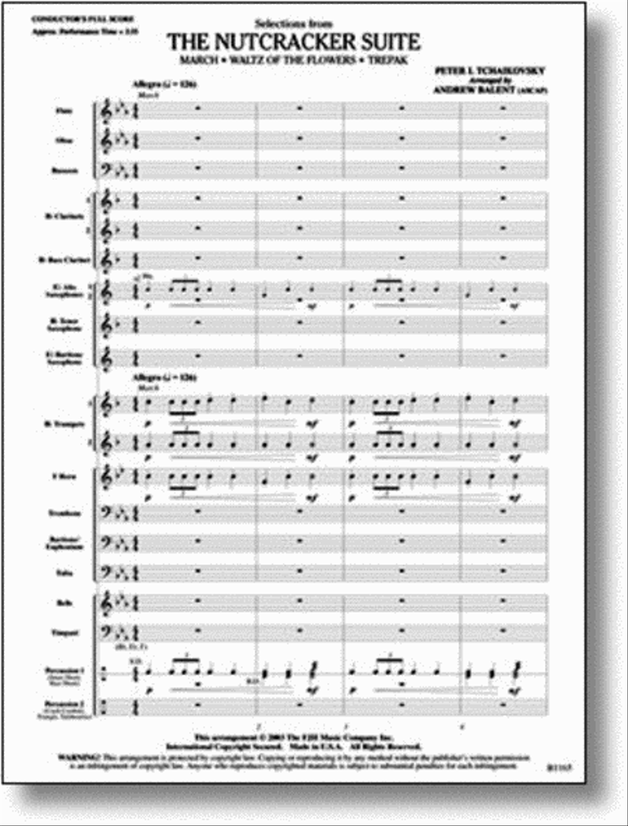 The Nutcracker Suite Concert Band scores gallery preview page 1