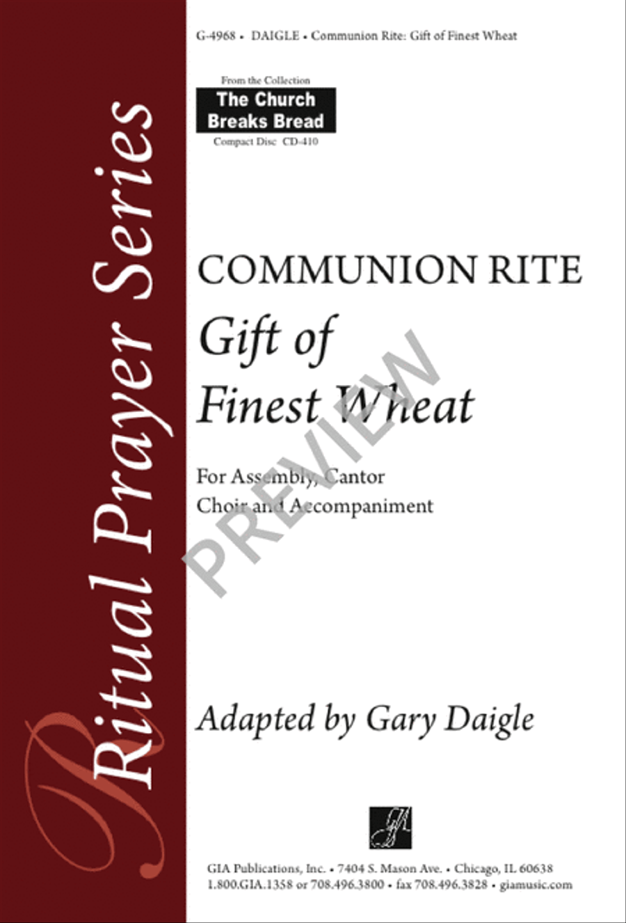 Gift of Finest Wheat 4-Part scores gallery preview page 1