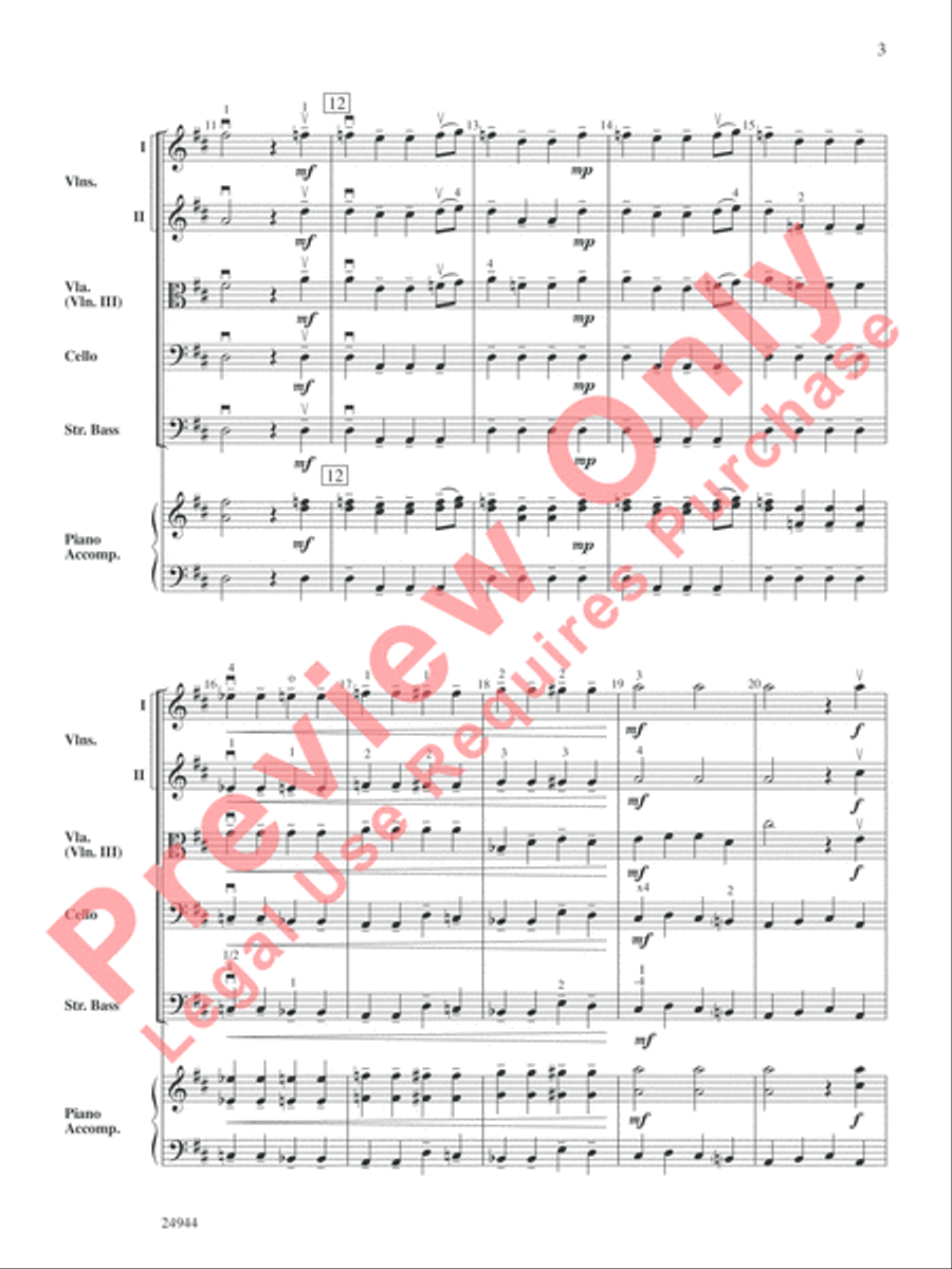 Concerto in D String Orchestra scores gallery preview page 4