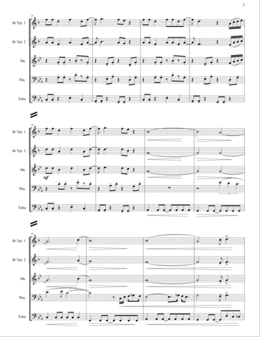 Sweet Dreams (are Made Of This) Brass Ensemble scores gallery preview page 6