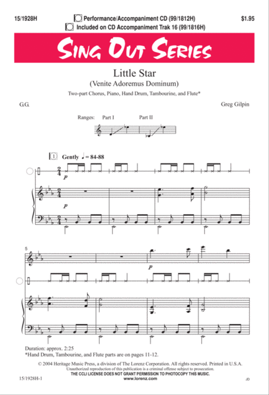 Little Star Little Star 2-Part scores gallery preview page 2