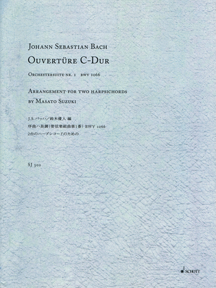 Book cover for Overture in C Major Orchestersuite No. 1 Bwv 1066