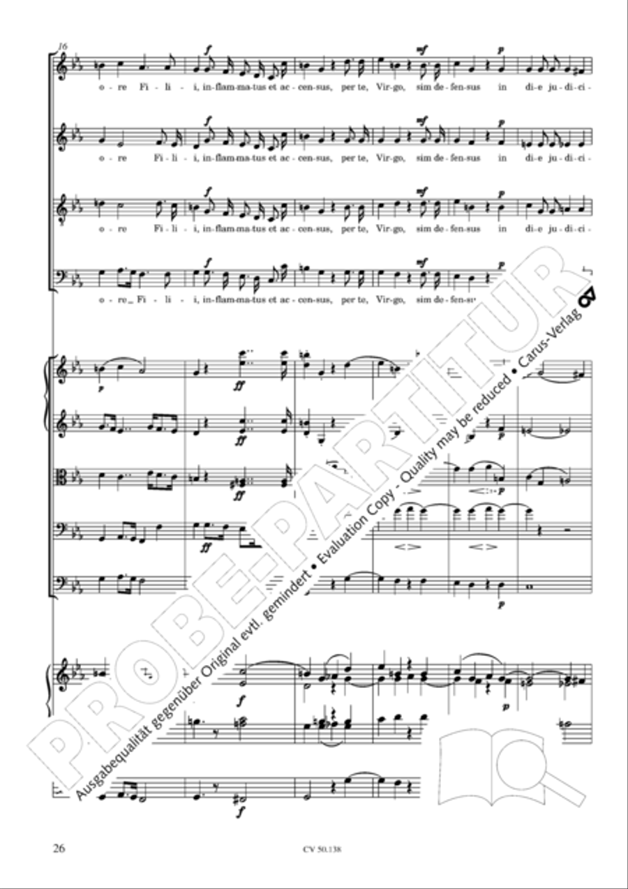 Stabat Mater in G minor 4-Part scores gallery preview page 27