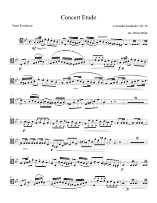 Concert Etude by Alexander Goedicke, transcribed for tenor trombone and piano