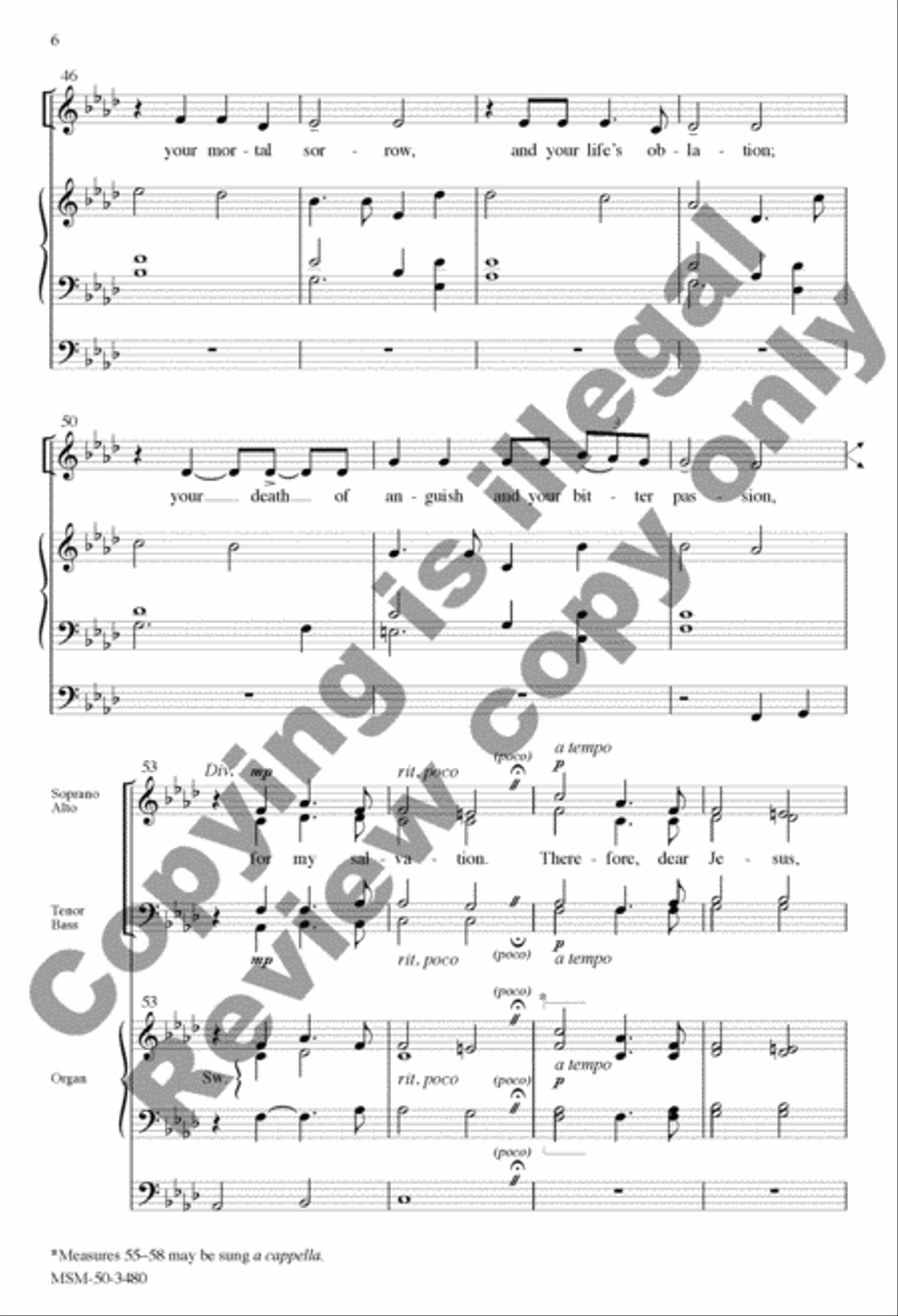 Ah, Holy Jesus 4-Part scores gallery preview page 13