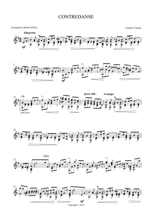 Chopin - Contredanse for solo guitar