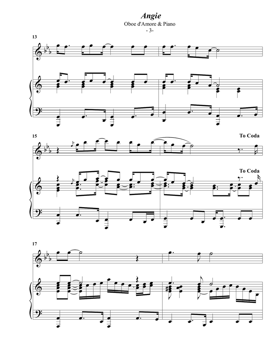 Angie Angie Oboe scores gallery preview page 3