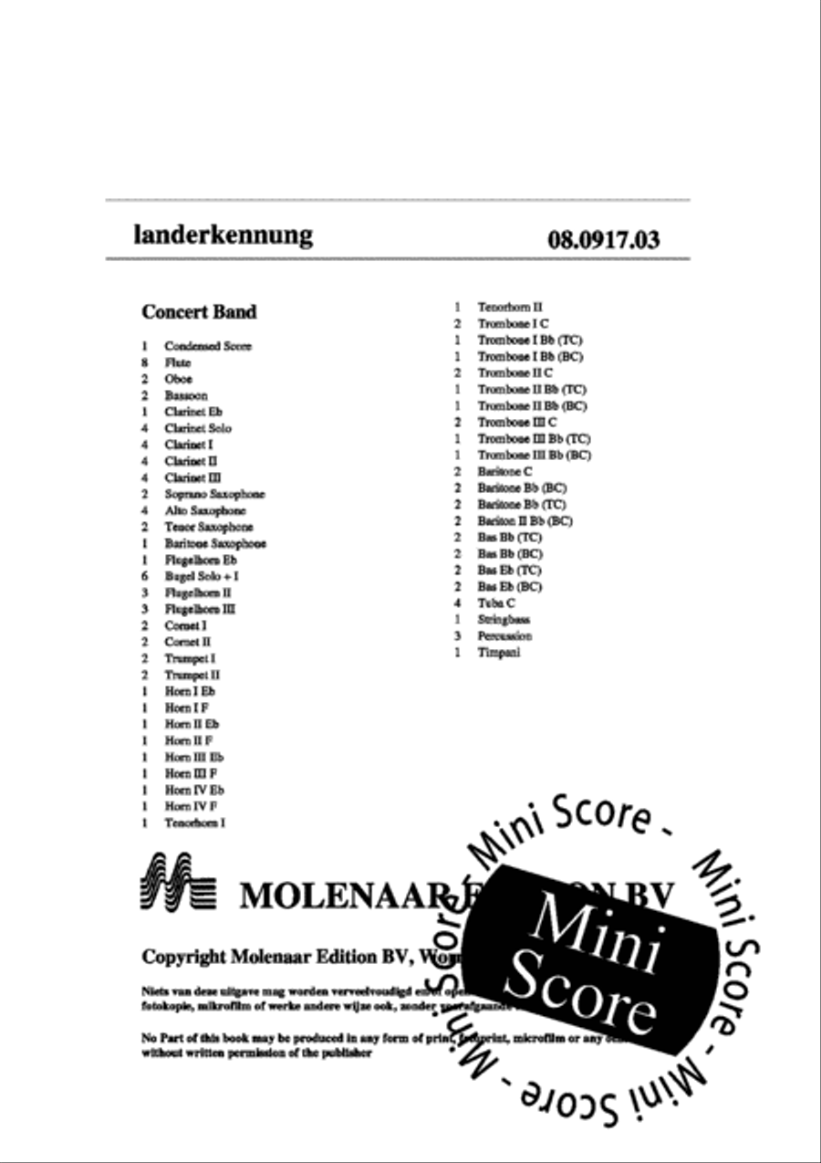 Landerkennung Concert Band scores gallery preview page 4