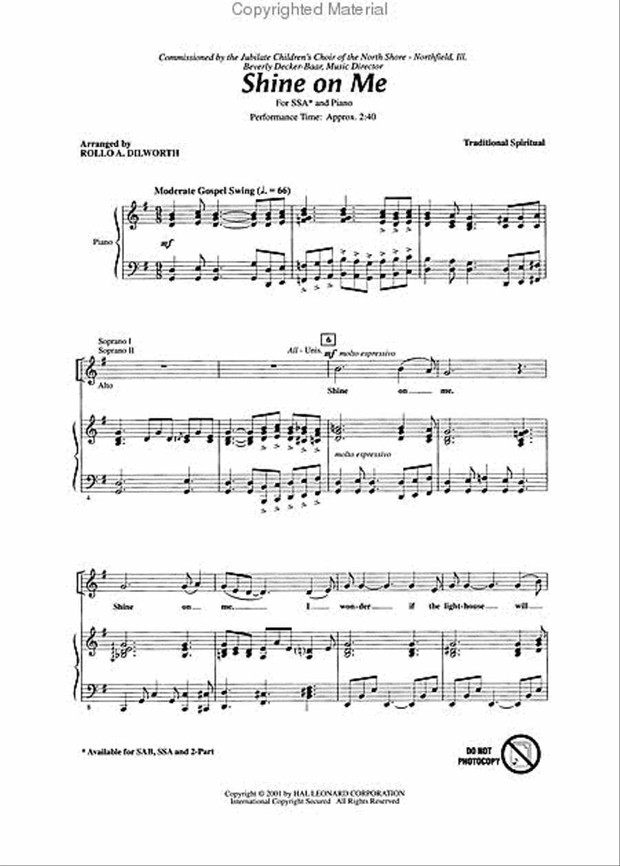 Shine on Me SSA scores gallery preview page 2