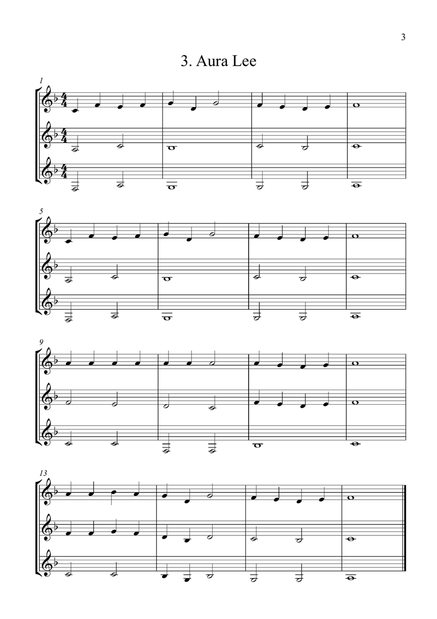 14 Easy Trios For Clarinet Woodwind Trio scores gallery preview page 3