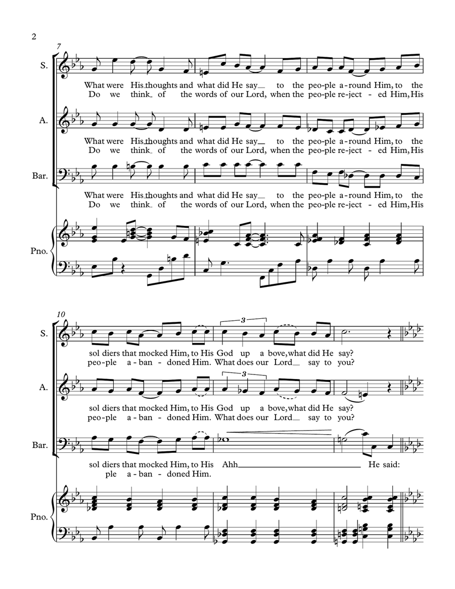 Final Words: The Seven Last Words of Christ 3-Part scores gallery preview page 2