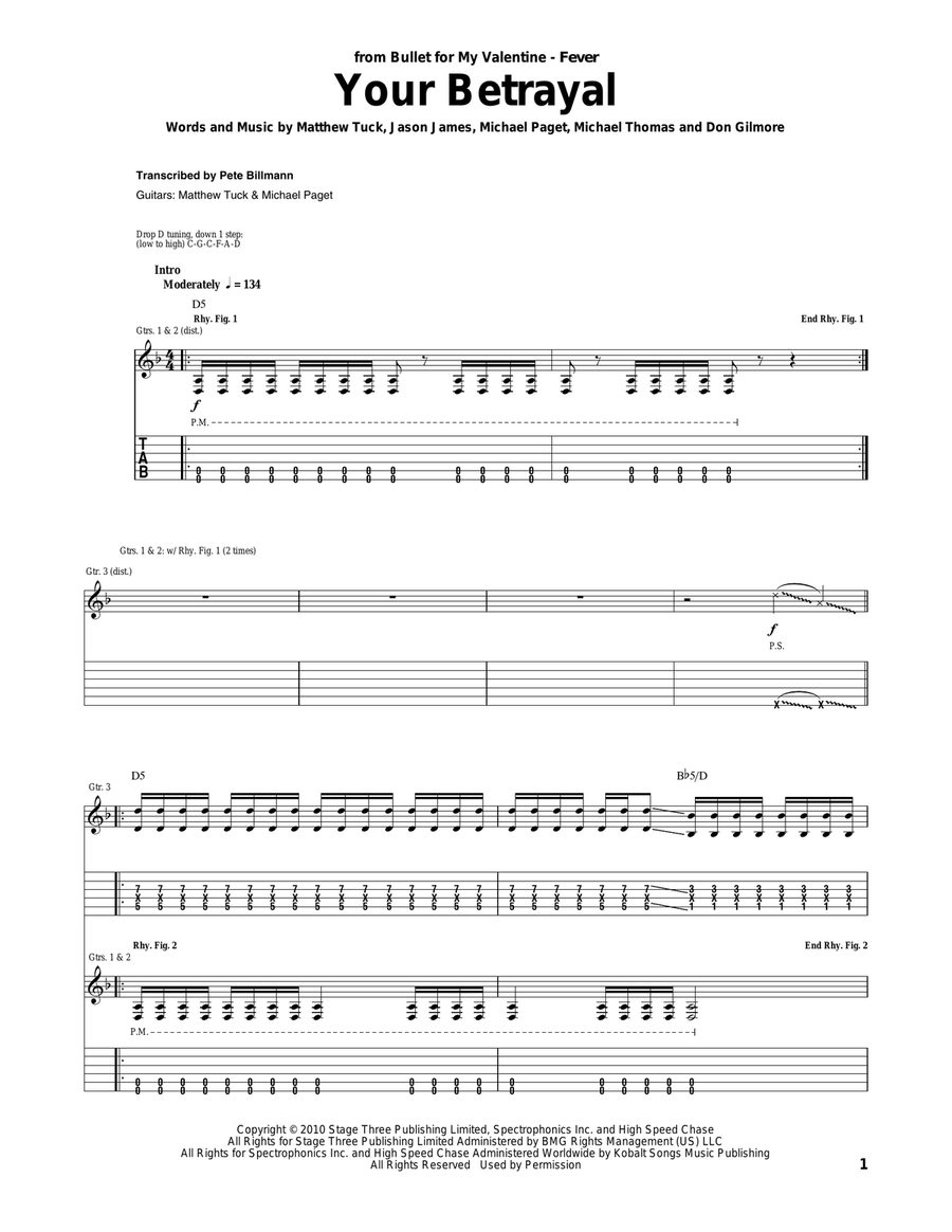 Your Betrayal Your Betrayal Acoustic Guitar scores gallery preview page 1