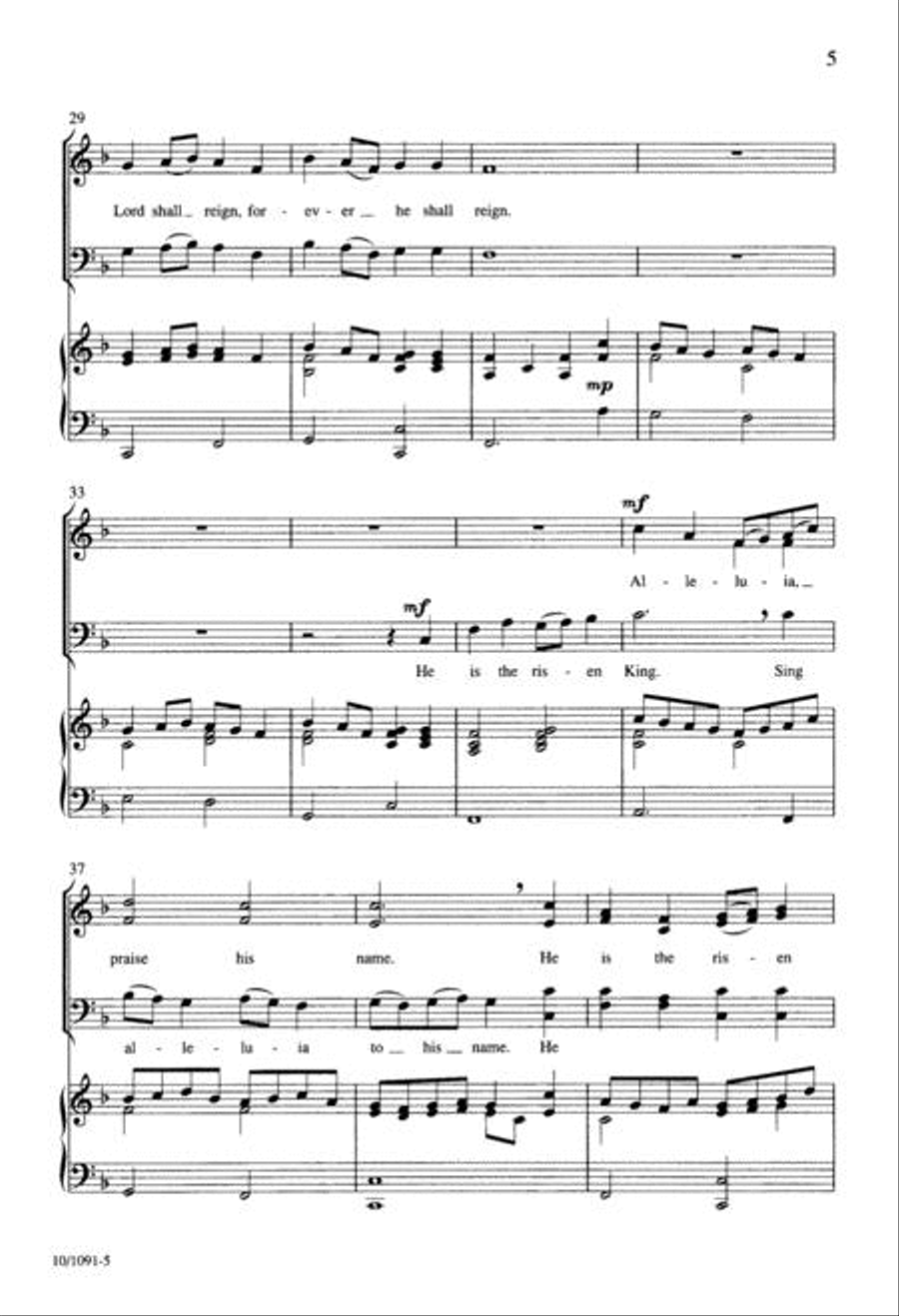 He Is The Risen Lord 4-Part scores gallery preview page 5