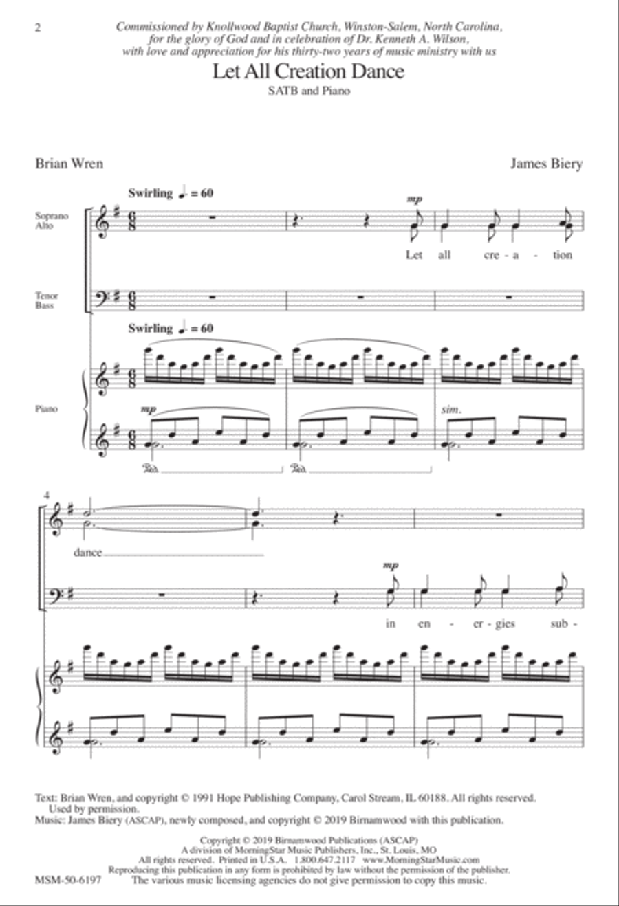 Let All Creation Dance 4-Part scores gallery preview page 1