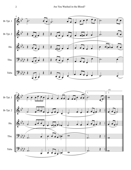 10 Easter Hymns for Brass Quintet: Volume 2 image number null