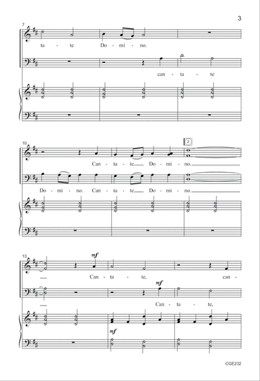 Antiphonal Cantate SATB 4-Part scores gallery preview page 3