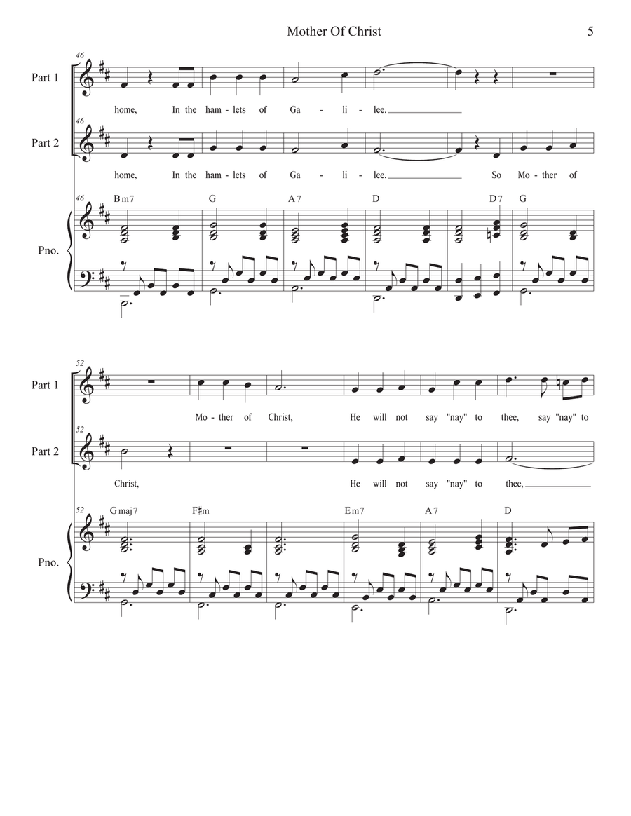 Mother Of Christ (2-part choir) 2-Part scores gallery preview page 5