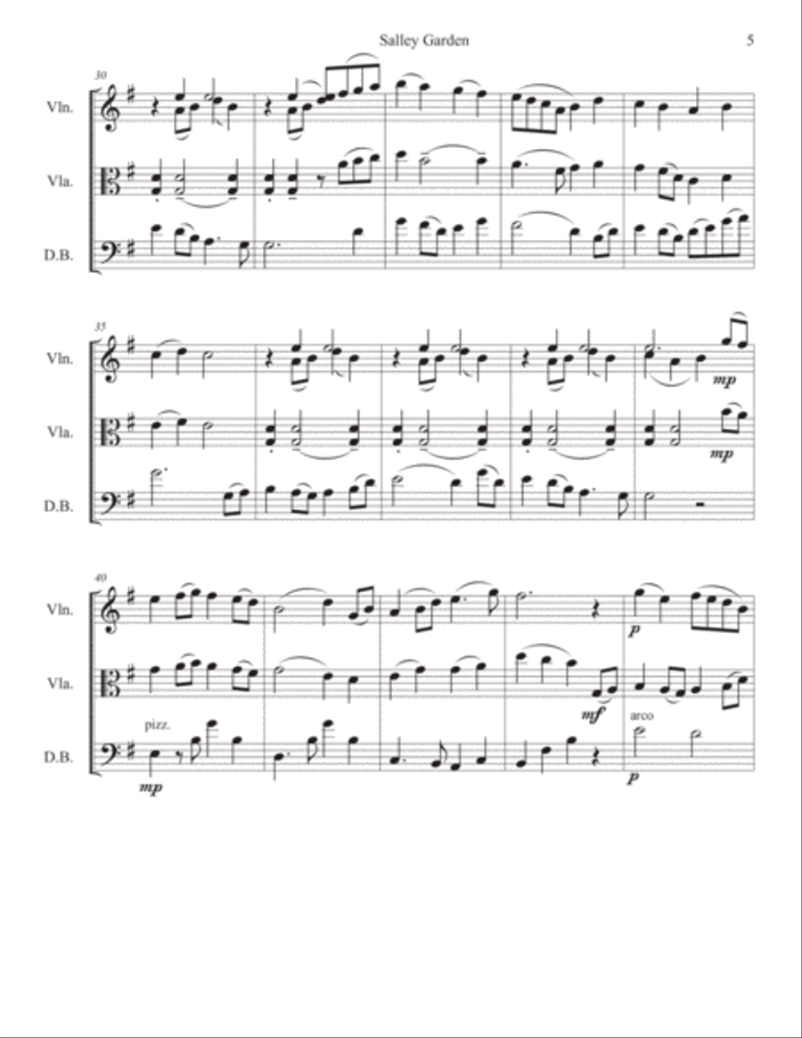 "Salley Gardens" for violin, viola, and double bass image number null