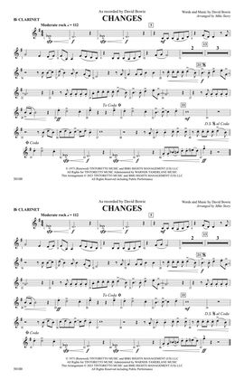 Changes: 1st B-flat Clarinet