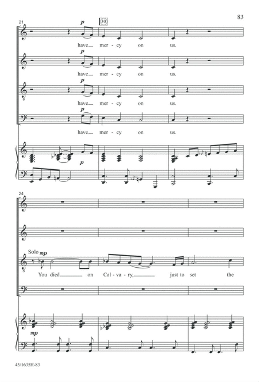 Mass: A Celebration of Love and Joy 4-Part scores gallery preview page 83