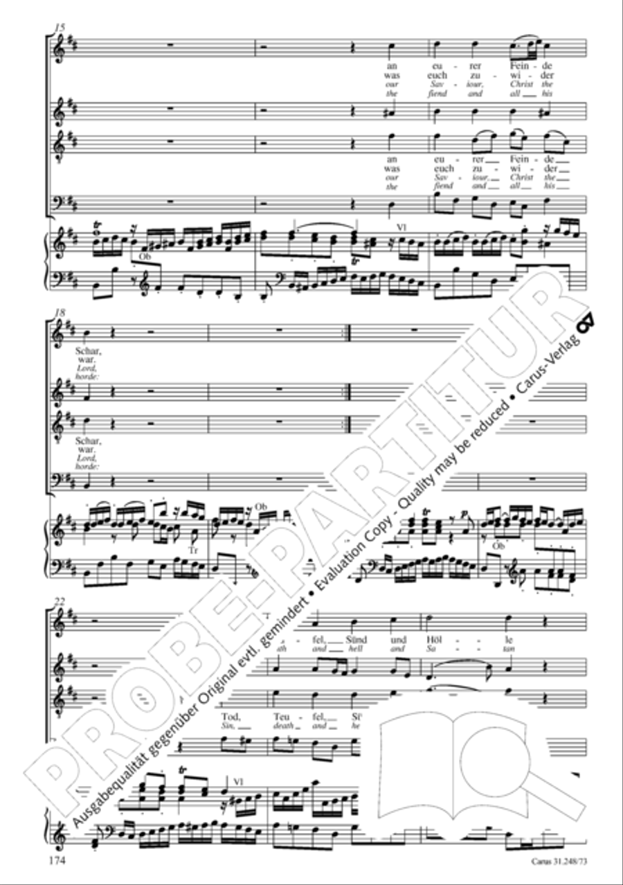 Christmas Oratorio (Weihnachtsoratorium, Teile IV-VI) 4-Part scores gallery preview page 95