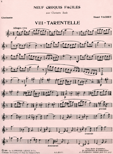 Tarantelle (clarinet Solo)