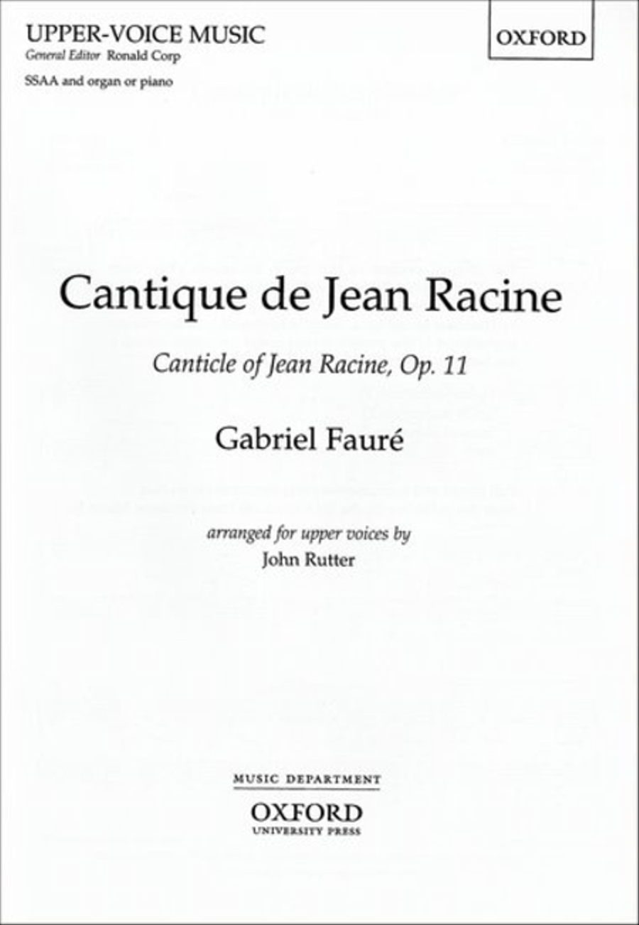 Cantique De Jean Racine (French & English) image number null