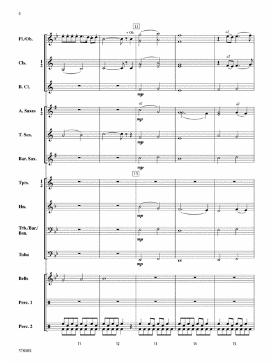 Old-Fashioned Sleigh Ride: Score Concert Band scores gallery preview page 4