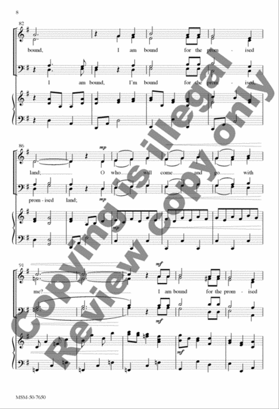 Promised Land 4-Part scores gallery preview page 8