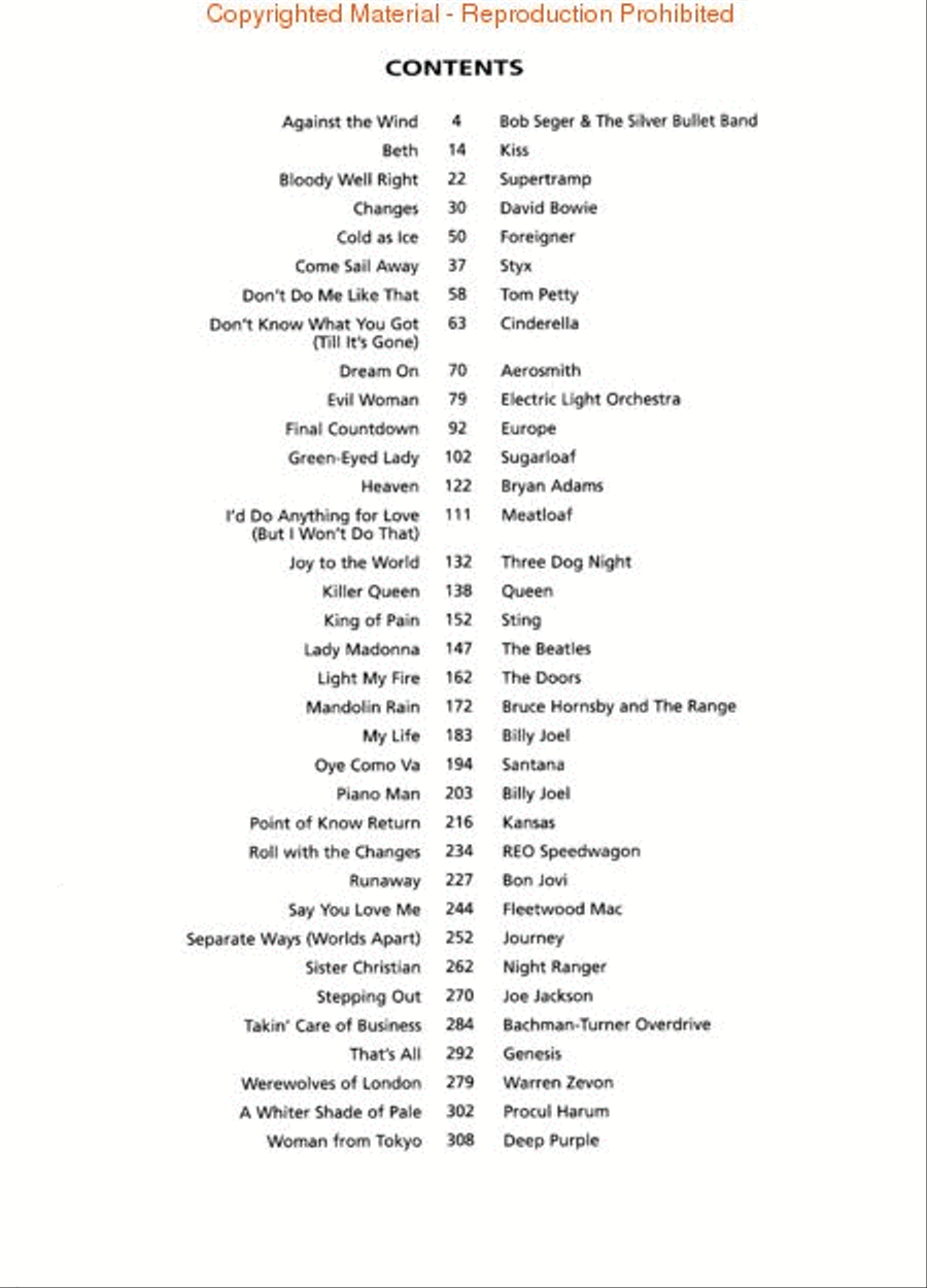 Classic Rock Voice scores gallery preview page 2