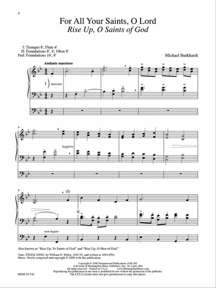 Hymns for the Saints (for Organ) Organ scores gallery preview page 4