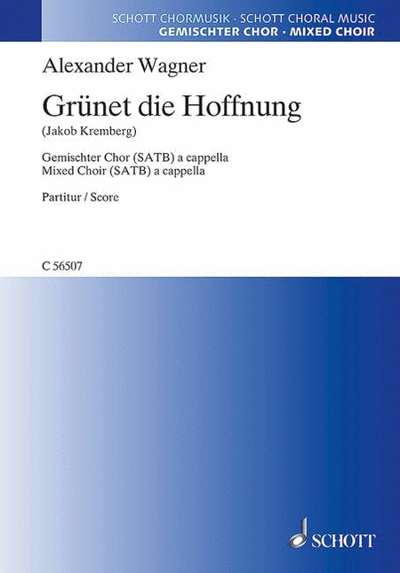 Grunet Die Hoffnung For Satb Choir Acappella Choral Score - German