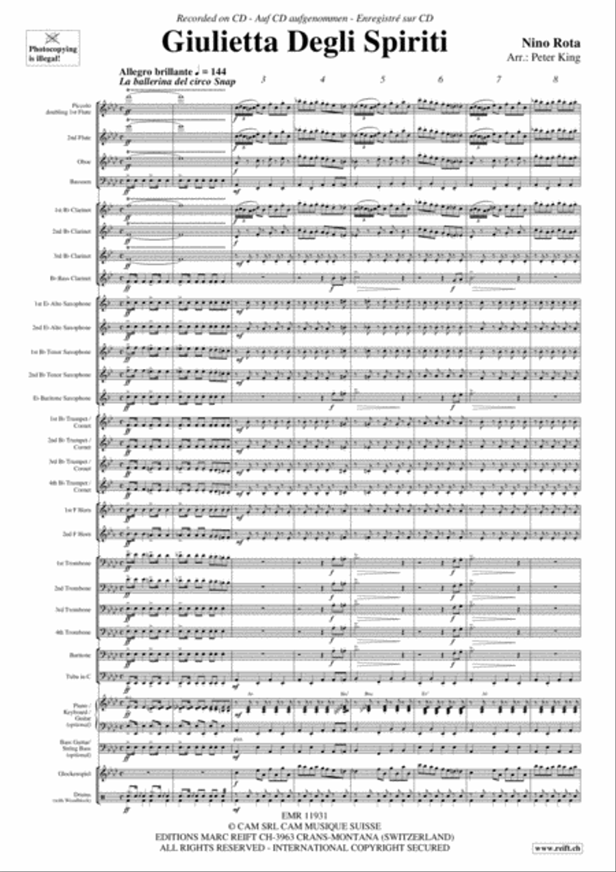 Giulietta Degli Spiriti Concert Band scores gallery preview page 4