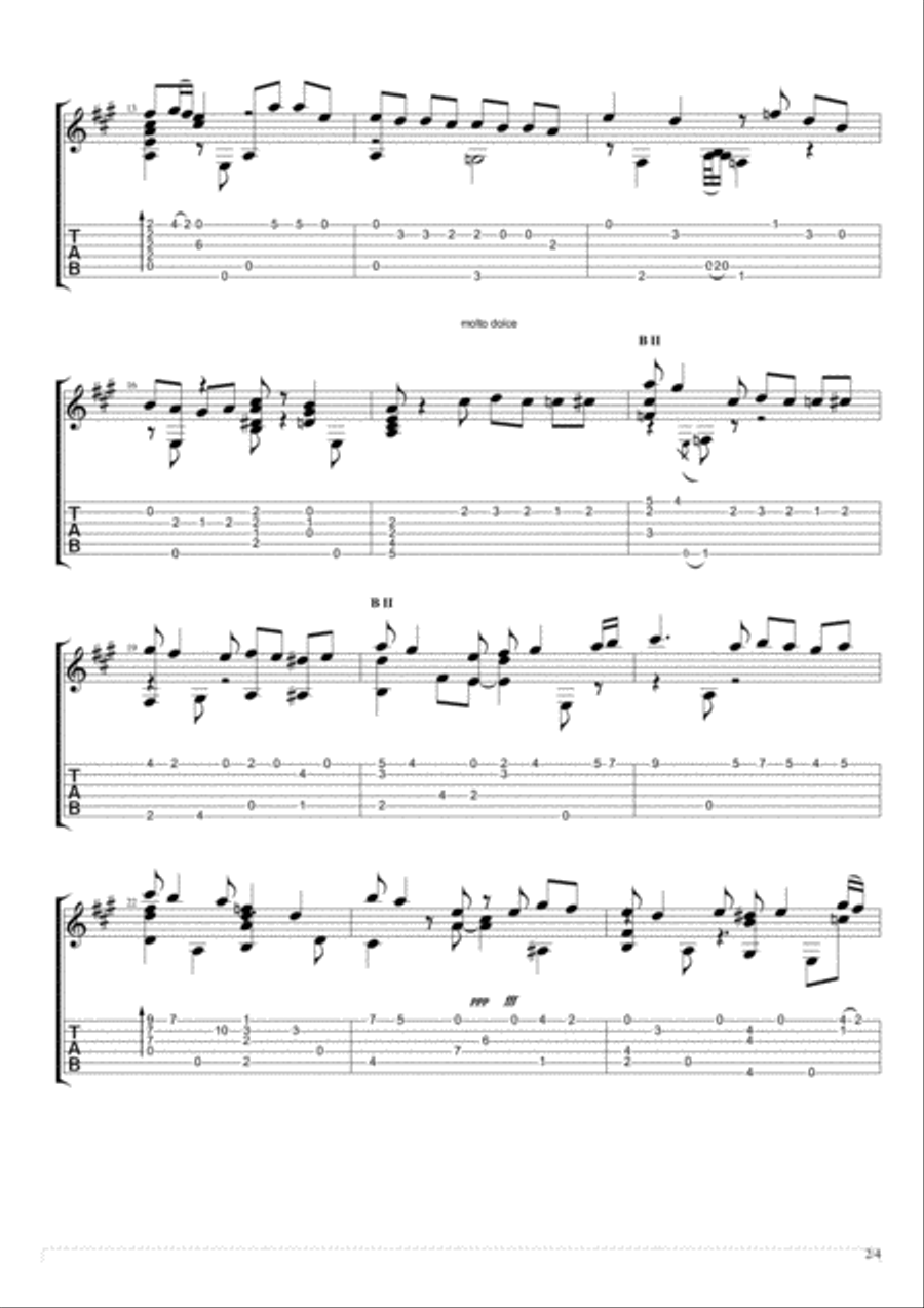 Adiós Muchachos (Tango) Adiós Muchachos (Tango) Classical Guitar scores gallery preview page 2