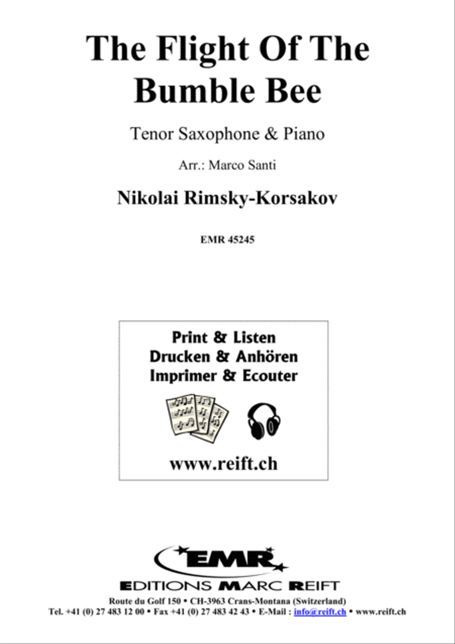 The Flight Of The Bumble Bee Tenor Saxophone scores gallery preview page 1