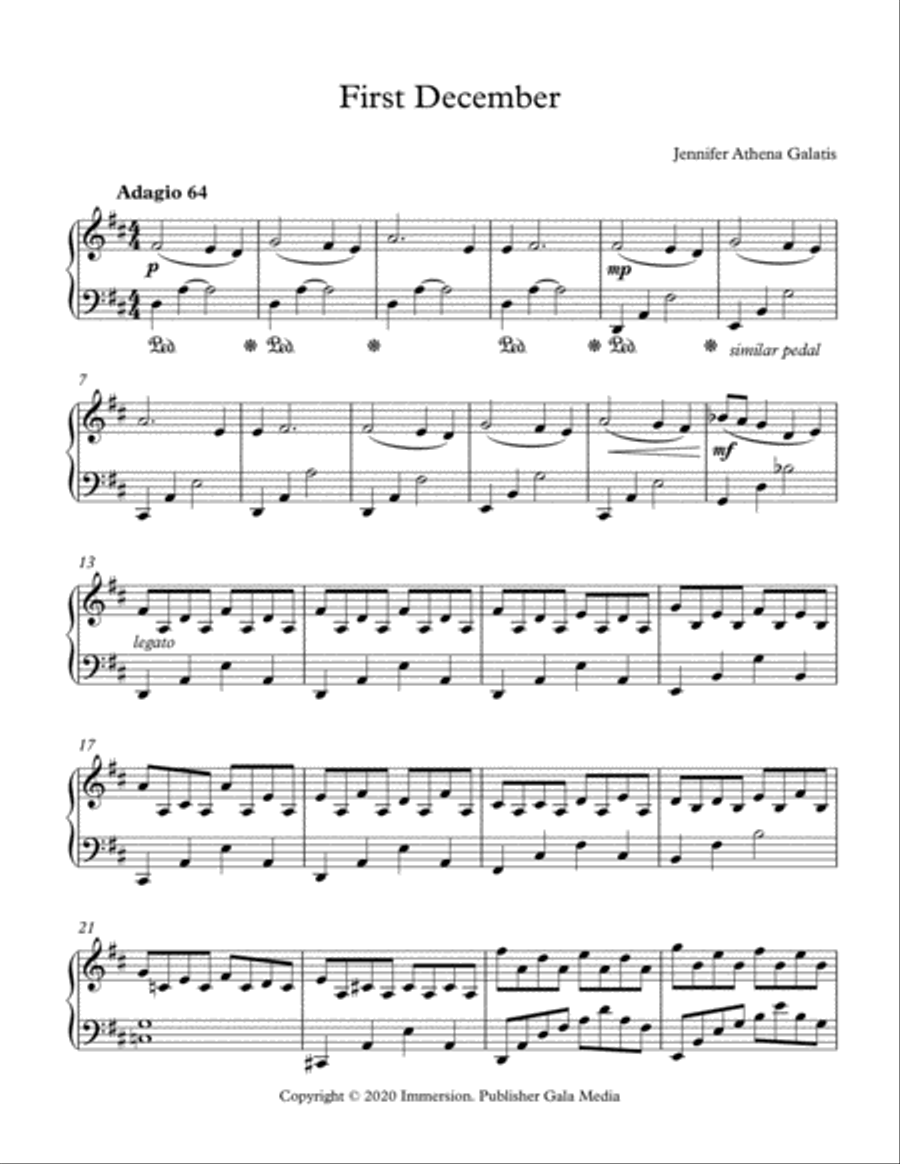 First December Piano Solo scores gallery preview page 2