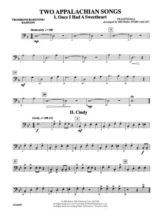 Two Appalachian Songs (I. "Once I Had a Sweetheart," II. "Cindy"): 1st Trombone