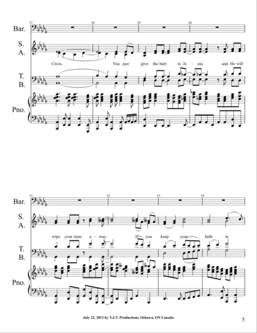 Keep Your Faith in Him Keep Your Faith in Him 4-Part scores gallery preview page 5