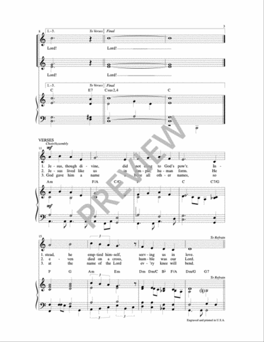 Jesus Christ is Lord! Unison Choir scores gallery preview page 4