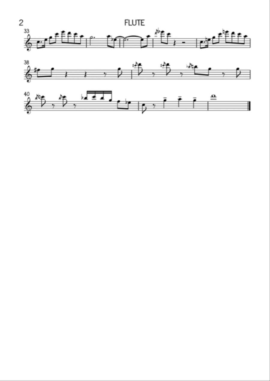 Baby Elephant Walk Flute Duet scores gallery preview page 2