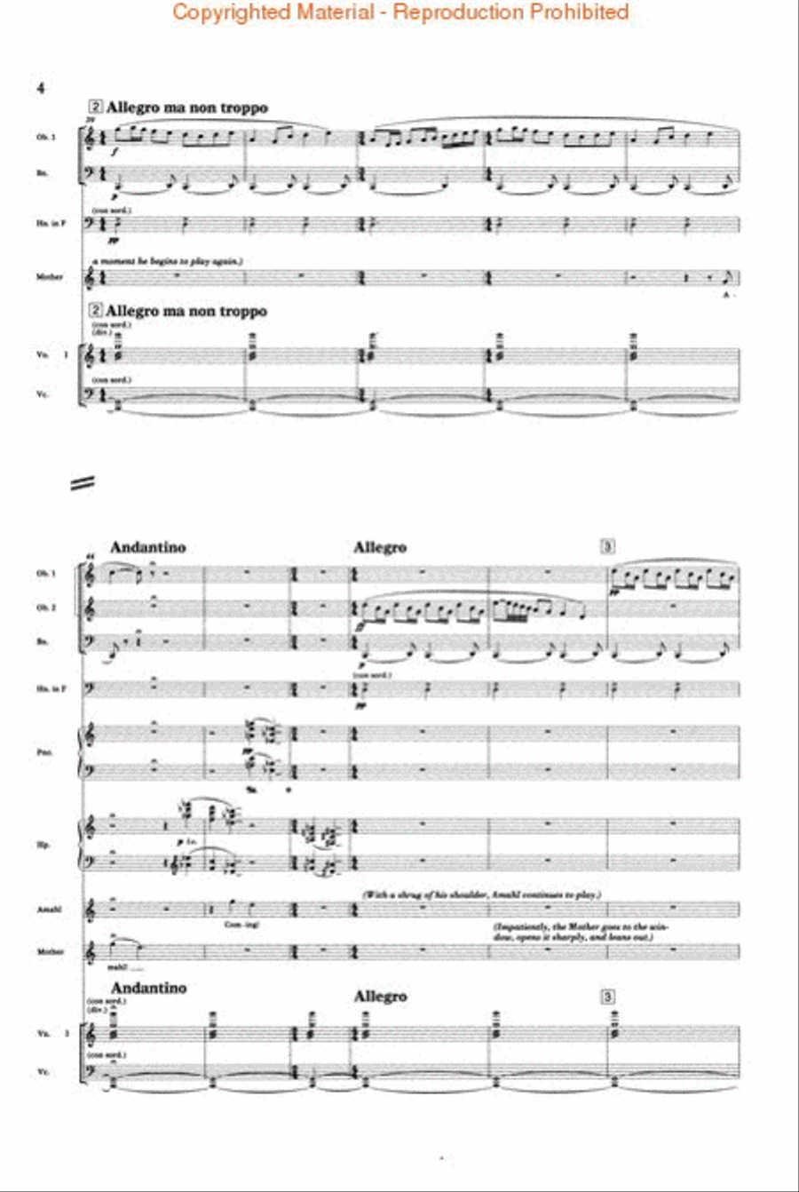 Amahl and the Night Visitors Orchestra scores gallery preview page 3