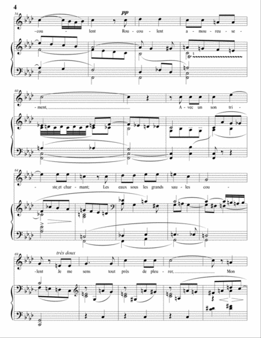 DUPARC: Au pays où se fait la guerre (transposed to F minor) Voice scores gallery preview page 5