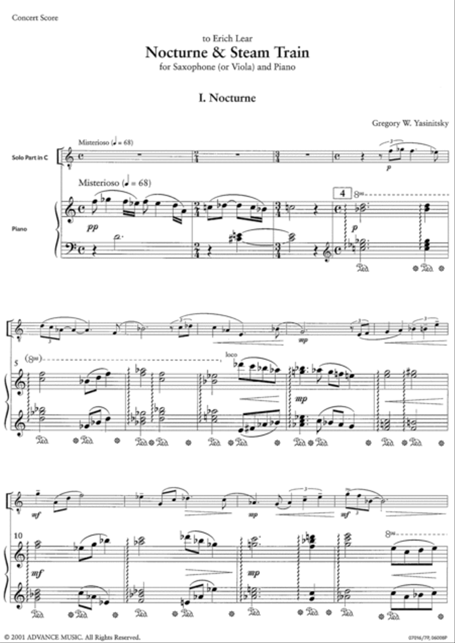 Nocturne & Steam Train Nocturne & Steam Train Small Ensemble scores gallery preview page 2